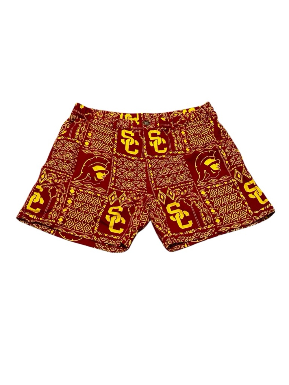 Chubbies Shorts Mens Size XL Red Gold USC Trojans Print Everyday Preppy Summer